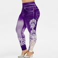 thumbnail image 2 of KALE Leggings for Women Printed Yoga Fitness Running Gym Stretch Sports Pants Trousers Yoga Pants Purple, 2 of 9