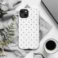 thumbnail image 6 of Chic Black Polka Dot Phone Case on White, Retro Dotted Design for iPhone 16, 15, 14, 13, 12, 11 Plus Pro Max Mini, 6 of 6