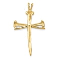 thumbnail image 3 of Auriga Fine Jewelry 10K Yellow Gold Polished Cross Charm for Women (L-42 mm, W-25 mm), 3 of 7