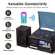 thumbnail image 3 of Yescom Vinyl Record Player with Speakers Turntable Bluetooth Tape Cassette CD Player Retro, 3 of 11