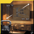 thumbnail image 3 of Soporte Pared Tv Para Pantalla Para 40'' 55'' 65'' 75'' 80'' Pulgadas De Television Malubero, Negro, 3 of 5