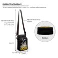 thumbnail image 6 of HELLHERO Kitten Sunflowers Polyester Travel Crossbody Purse with Adjustable Strap Casual Travel Leakproof, 6 of 7