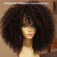 thumbnail image 3 of 16 Pulgadas para Pelucas de Pelo Rizado Afro Rizado con Flequillo Fibra SintéTica Suave y Esponjosa Ninguna Pelucas de Encaje para Fiesta Cosplay(B), 3 of 5