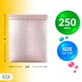 thumbnail image 2 of Rose Gold Metallic Bubble Mailers, 6.5 x 9 Inches. Pack of 250 Metallic Bubble Envelope Mailer. Padded Envelopes Waterproof. Opaque Self Seal Mailers for Cosmetics, 2 of 7
