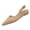 Khaki, variant on Closed Toe Sandals Women Slingback Denim Pointed Toe Adjustable Buckle Flats Slip On Summer Casual Daily Walking Footwear