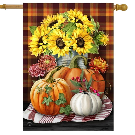 Briarwood Lane Autumn Arrangement House Flag