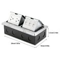 thumbnail image 2 of Dual Pop Up Floor Outlet Box with Sockets and LAN, 20 Amp , 3 x LAN  2 x 20A, 2 of 13