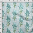 thumbnail image 3 of oneOone Cotton Jersey Baby Blue Fabric Leaves & Flowers Floral Sewing Craft Projects Fabric Prints By Yard 58 Inch Wide, 3 of 4