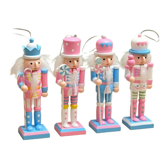 Kuntesetty 4 Pieces Christmas Nutcracker Decoration Indoor for Cabinet Living Room Door