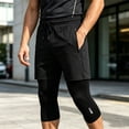 thumbnail image 4 of Rove Studio Men’s 2-in-1 Layered Training Pants, 7/8 Length Compression Tights with Shorts for Gym, Running & Casual Wear Black L, 4 of 4