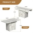 thumbnail image 6 of Folding Dining Table With Storage Cabinet, 6 MovableLeaf Kitchen Table, 47" Space Saving KitchenFor Dining Room Living Room, 6 of 9