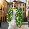 thumbnail image 3 of Uorisanigo Casual Suit Jacket for Men Size S Breathable Blazer Suit Jacket Long Sleeve Sport Coat Blazer Casual Sports Jackets Mens St Patrick Day Outfits, Saint Shamrock, 3 of 6