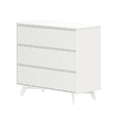 thumbnail image 3 of Max & Lily Solid Wood Scandinavian 3 Drawer Dresser, White, 3 of 8