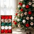 thumbnail image 6 of Christmas Tree Ornaments Velvet Balls, 15 Pack 2.4 Inch Shatterproof Neutral Hanging Ornaments for Christmas Xmas Decoration Indoor Holiday Decorations, 6 of 9