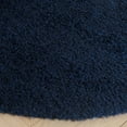 thumbnail image 3 of SAFAVIEH Lindsay Deborah Solid Polyester Shag Area Rug, Navy, 6'7" x 6'7" Round, 3 of 7