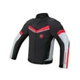 thumbnail image 2 of Chaqueta de motocicleta con almohadillas de diseño reflectante de alto brillo para motociclistas de verano Negro Blanco XXXL, 2 of 8