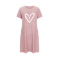 thumbnail image 4 of HomeGardon Nightgowns for Women,Women's Sleepwear,Women's Oversized Short Nightgown Printed Round Neck and Short Sleeves dress,S-XXL, 4 of 6
