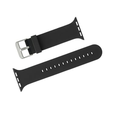 onn. Silicone Band for 42/44/45mm/Ultra/Ultra 2 (49mm) Apple Watch®, Black