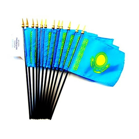 Box Of 12 Kazakhstan 4 X6 Miniature Desk Table Flags 12