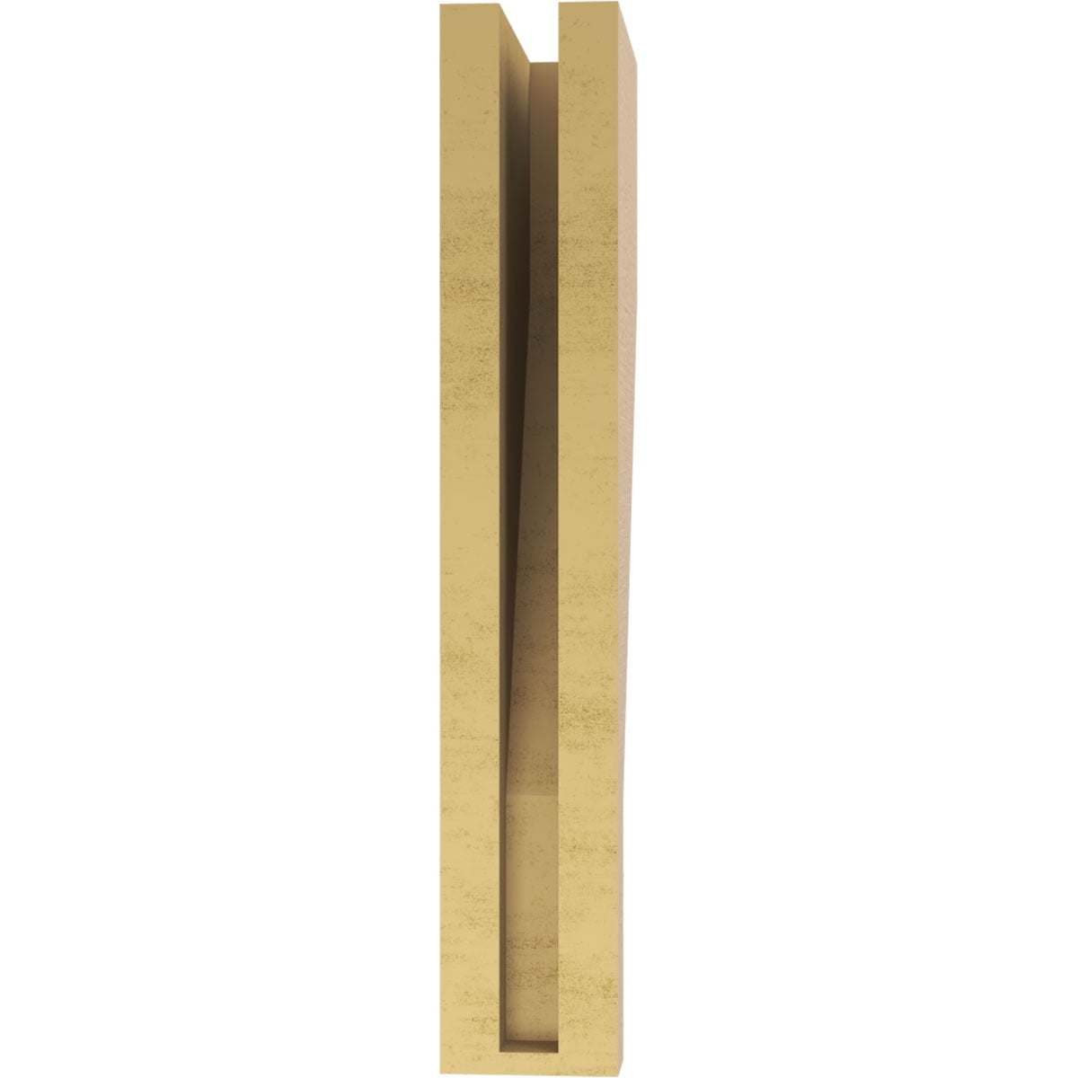 3"W x 6"D x 18"H Thin Clemmons Rough Cedar Woodgrain TimberThane Corbel, Primed Tan
