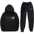thumbnail image 1 of Ropa deportiva, traje con estampado de letras, sudadera con capucha informal para correr, pantalones deportivos, ropa de calle, sudadera con capucha, terciopelo fino y cálido, 1 of 4