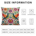 thumbnail image 5 of Nawypu  Decorative Throw Pillow Cover Square Size  Colorful Mexican Traditional Lumbar Pillowcase with Hidden Zipper Decor Cushion Gift for Holiday Sofa Bed, 5 of 5