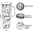 thumbnail image 4 of 40 Oz "I Am a Child of God" Christian Tumbler - Inspirational Religious Gift for Christian Women, Mom, Wife, Sister, Friend - Bible Verse Faith Gift, 4 of 6