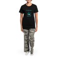 thumbnail image 4 of CafePress - Wild About Sharks Women's Dark Pajamas - Women's Short Sleeve Print T-Shirt and Pants Dark Cotton Pajama Set, 4 of 7
