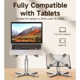thumbnail image 4 of Support d'Ordinateur Portable en Alliage d'Aluminium avec Hauteur Rotative et Réglable, Design Pliable en Forme de X pour Refroidissement Amélioré, Supporte les Ordinateurs Portables/tablettes jusqu'à 16 Pouces et 22lb, Rehausseur de Bureau Portable Léger, 4 of 6