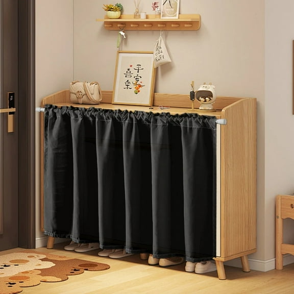 Chiffon Waterproof Blockout Curtain Half Curtain Short Kitchen Cabinet Sundry Partition Curtain Dustproof