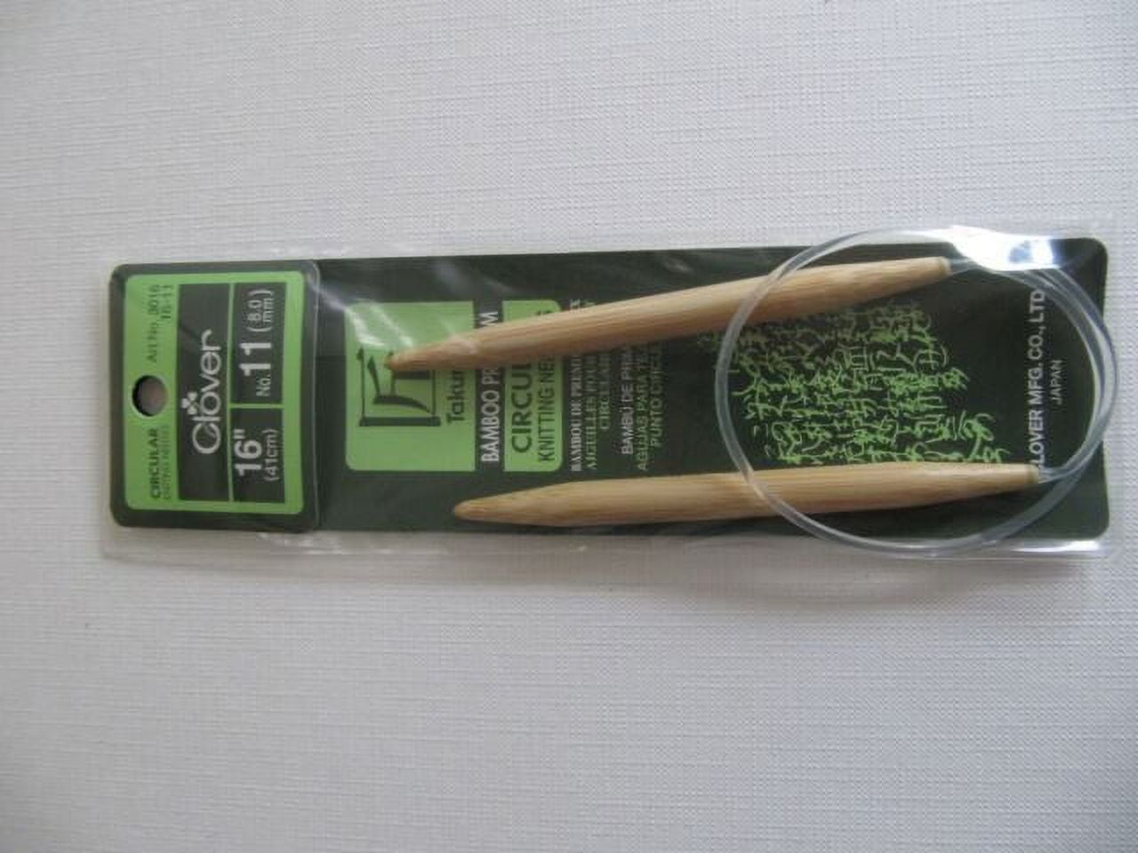 Clover Takumi Bamboo Circular 16-Inch Knitting Needles, Size 11