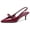 burgundy, variant on Women bow embellished open toe wedding dress shoes, low heeled kitten heels, pointed toe shoes