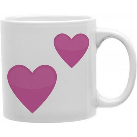 

2 Hearts Emoji 11 oz Ceramic Coffee Mug