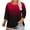 Red, variant on Ahuyic Womens Plus Size Top, Casual 3/4 Sleeve Blouse For Autumns And Winter, Womens Plus Size Printed Round Neck Three Quarter Sleeve Loose T-shirt Top