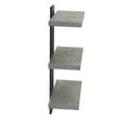 thumbnail image 4 of Household Essentials Jamestown 3 Tier Wall Shelf with Single-Hole Mount Rustic Slate Concrete and Grey Metal, 4 of 7