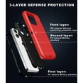 thumbnail image 4 of I-HONVA For iPhone 14 Pro Case,3-Layer Military Grade Drop Protection Anti-Slip Bumper Rugged Shockproof Dustproof Protection 6.1 inch Phone Case,Light Blue, 4 of 8