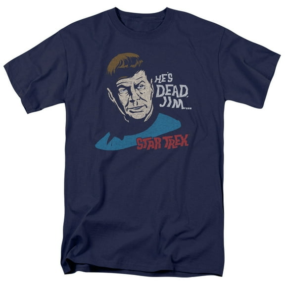 Star Trek - Hes Dead Jim - Adult Unisex Short Sleeve T-Shirt - Blue