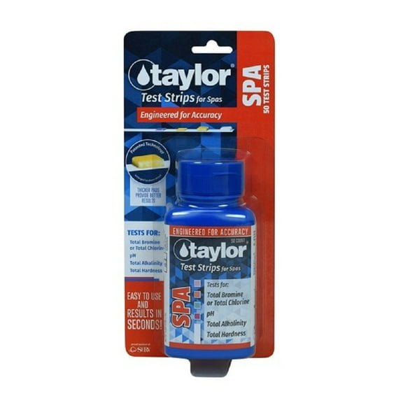 Taylor S-1332 50 Chlorine/Bromine, pH, Alkalinity, Hardness Spa Testing Strips