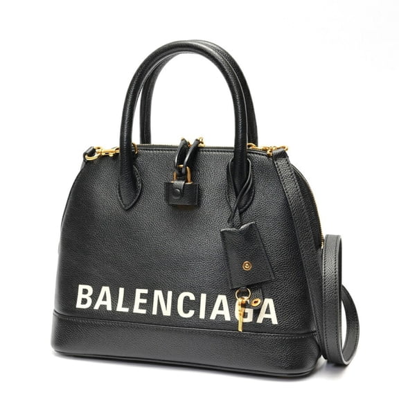 Pre-Owned Balenciaga Ville Top Handle S Shoulder Bag 550645 Leather Black S-160143