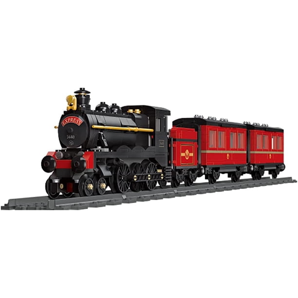 Juego de bloques de construcción de locomotora, modelo de locomotora MOC con escena de vía férrea, 789 piezas para armar.