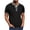 Black, variant on ZRGHAOYLQ Men's Short Sleeve T Shirts Summer Casual V Neck Button Henley Shirts Smart Dress Shirt Sport Active Lounge Golf Tees