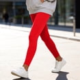 thumbnail image 5 of Leggings for Women High Waisted Tummy Control Workout Yoga Pants Red Gym Lounge Leggings Size 2XL, 5 of 8