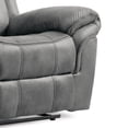 thumbnail image 4 of Furniture of America Gordon Modern Faux Leather Manual Reclining Sofa with Cup Holders, Dark Gray, 4 of 5