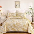 thumbnail image 2 of Juego de edredón WONGS BEDDING Botanical King Size, amarillo, 3 piezas, 2 of 7