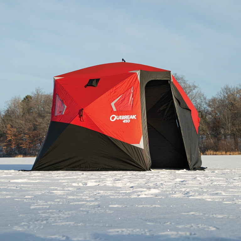 Eskimo Outbreak™ 450, Pop-Up Portable Shelter, Red/Black, 4-5 Person, 32150  