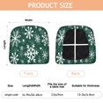 thumbnail image 3 of Green Christmas Snowflake Seat Covers for Dining Room Chairs Set Of 4,Stretch Printed Washable Chair Seat Cover with Elastic Ties and Button,Removable Waterproof Couch Cushion Covers, 3 of 6
