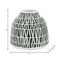 thumbnail image 4 of Ceramic Vase with Modern Pattern Design for Living Room Decor - Decorative Flower Vase for Home, Bedroom, or Office Desk - House Accent for Entryway or Console Table - 5", Black & White, 4 of 11