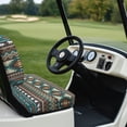 thumbnail image 6 of Pzuqiu 2 Pcs Golf Cart Seat Cover Sets Comfortable Breathable, Compatible with Outdoor Golf Carts Golf Cart Seat Covers(Geometric Pattern), 6 of 9