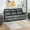Grey, variant on Contemporary Living Room Faux Leather Upholstered Sofa, Brown
