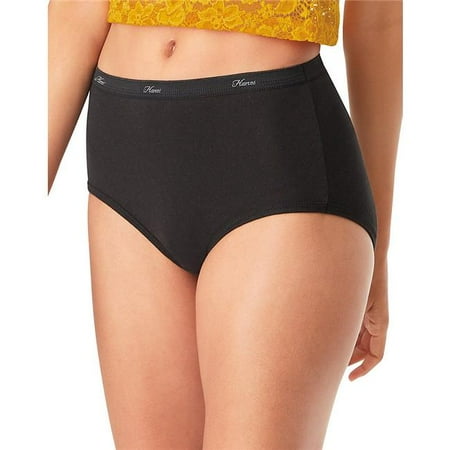 Hanes Women's Cotton Black Briefs Underwear, 10-Pack
